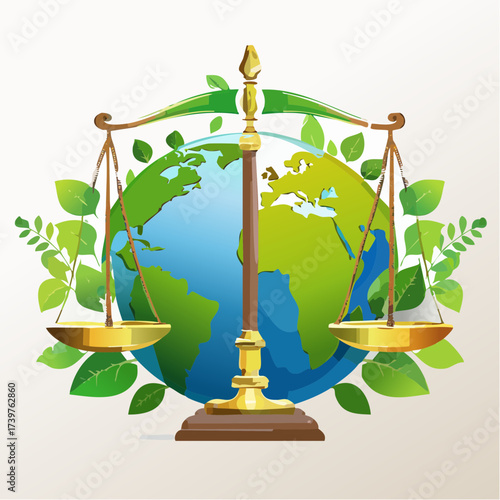 Law and earth scales with global ecology background