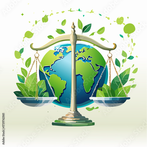 Law and earth scales with global ecology background