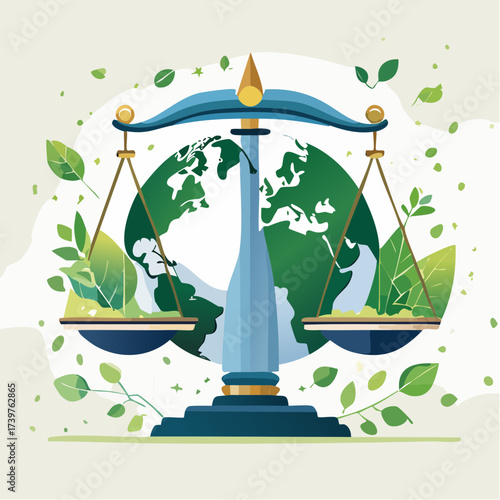 Law and earth scales with global ecology background