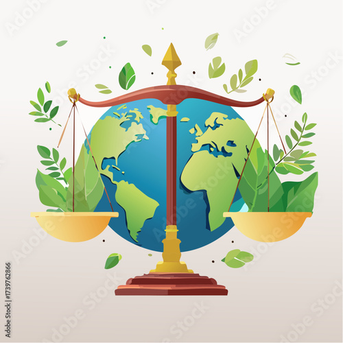 Law and earth scales with global ecology background