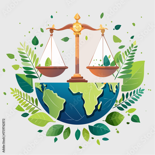 Law and earth scales with global ecology background