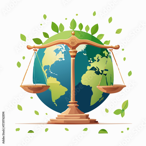 Law and earth scales with global ecology background