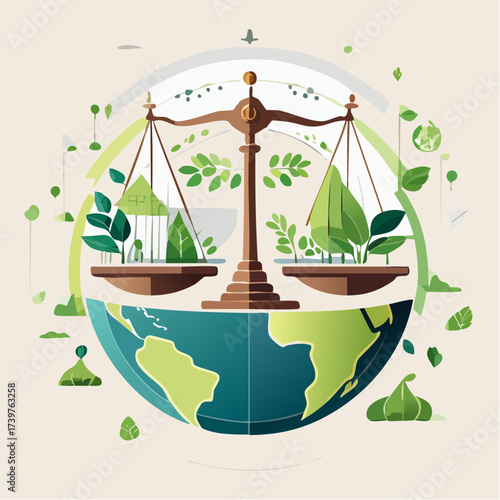 Law and earth scales with global ecology background