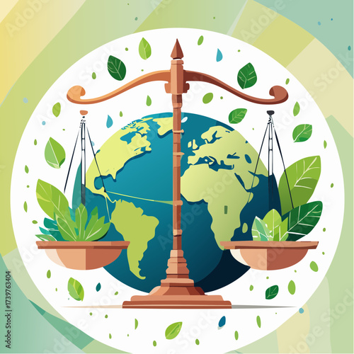 Law and earth scales with global ecology background