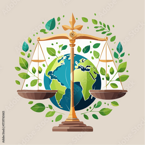Law and earth scales with global ecology background