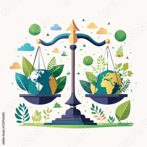 Law and earth scales with global ecology background