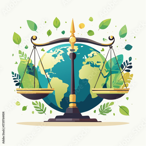 Law and earth scales with global ecology background