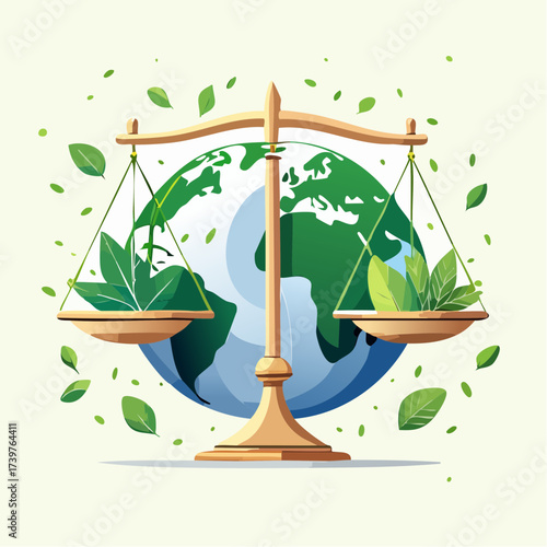 Law and earth scales with global ecology background