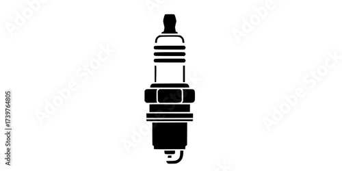 Spark plug icon, simple flat style.