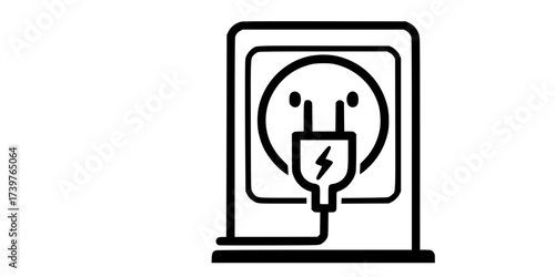 Charging station icon in editable flat vector 
