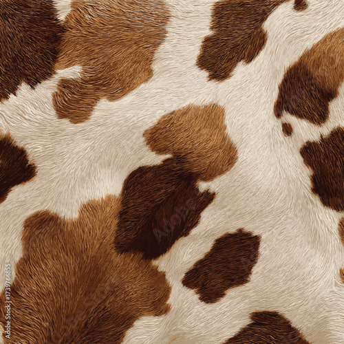 Cow skin pattern, animal leather seamless vector design