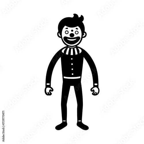 funny comedy face artist full body cartoon character
