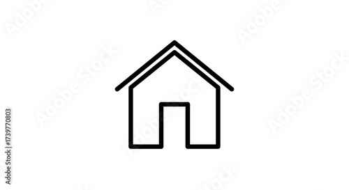Home Icon – Simple House Outline Symbol