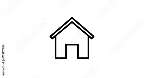Home Icon – Simple House Outline Symbol