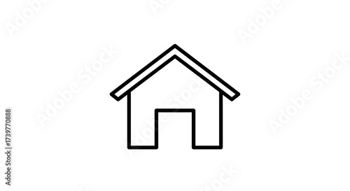 Home Icon – Simple House Outline Symbol