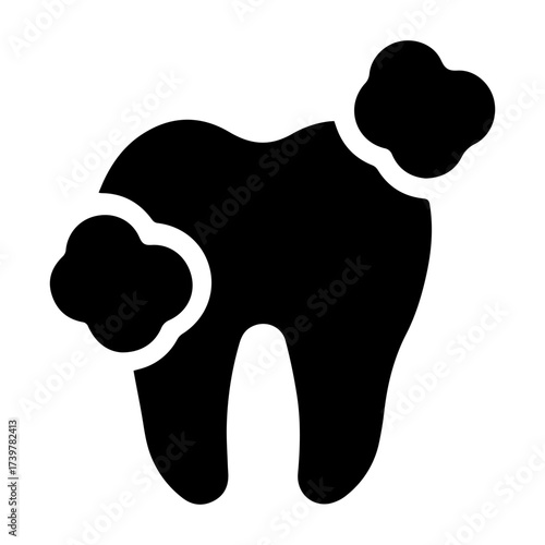Tooth with cavities icon