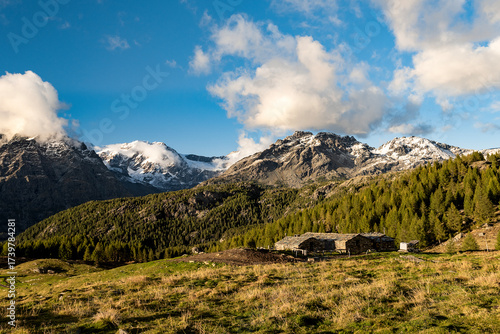 Sunset in the Central Alps, Valmalenco, Lombardy. Italy landscape