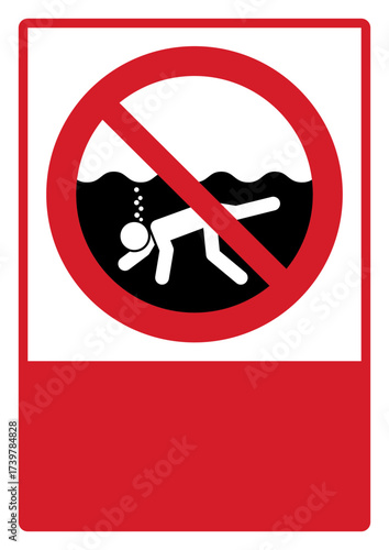 prohibition_safety signs_version 2_no prolonged underwater swimming or breath holding_your custom message here_portrait_size a4/a3/a2/a1	 