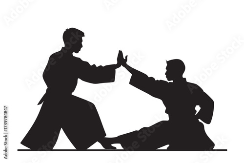 Minimalist Black and White Icon of a Sailboat on the Water