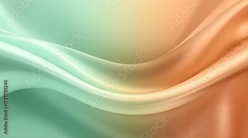 Gradient Background in Mint Green and Burnt Copper Glow