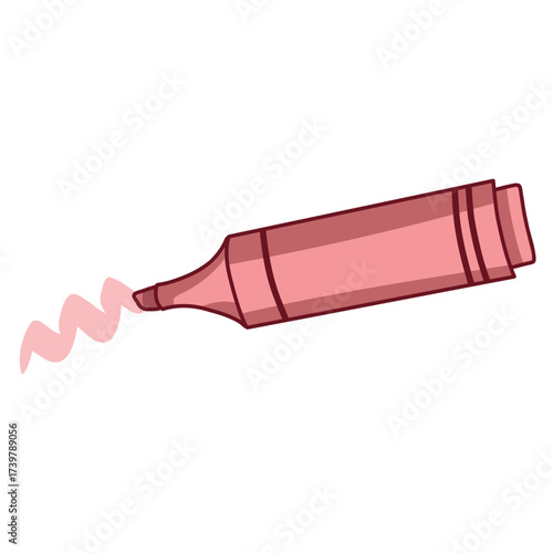 bright vector illustration of pink text separator. Creative hobby, art material, office work
