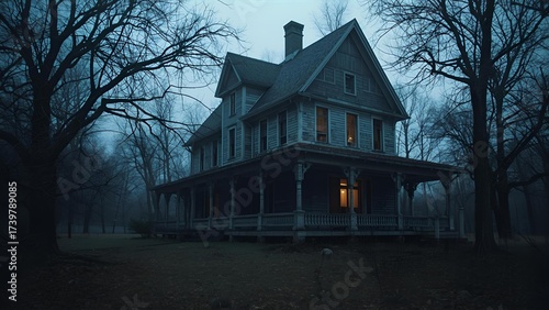Haunted house, a place of horror and terror