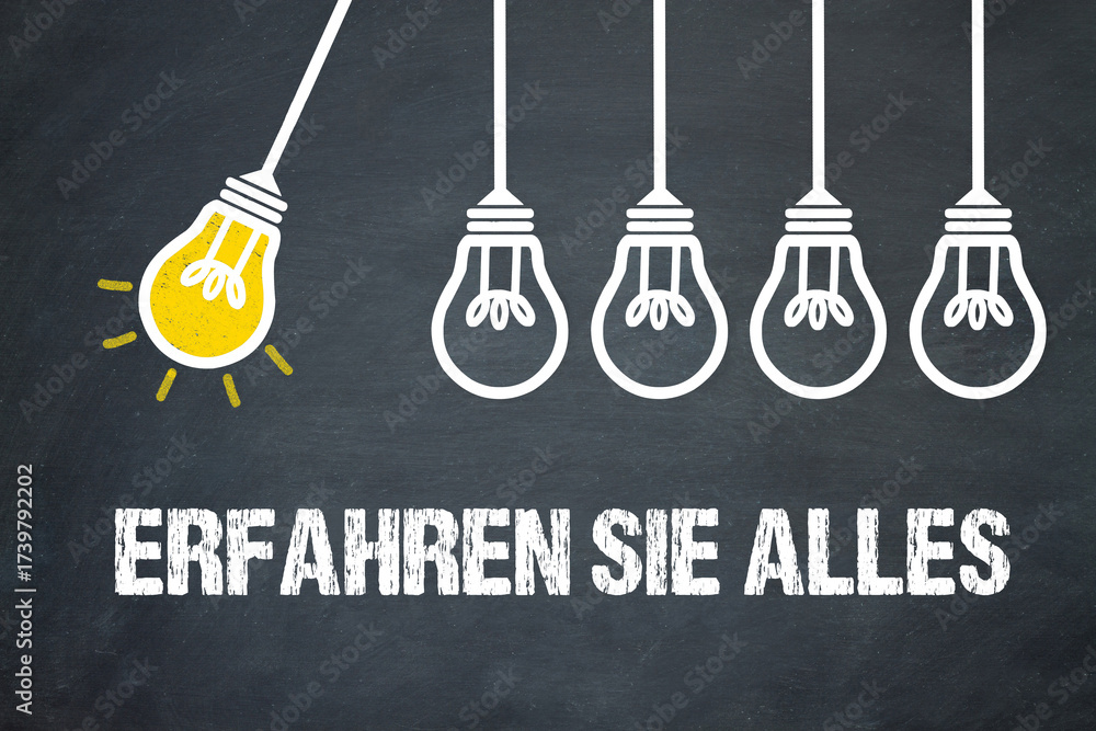 Fototapeta premium Erfahren Sie alles 
