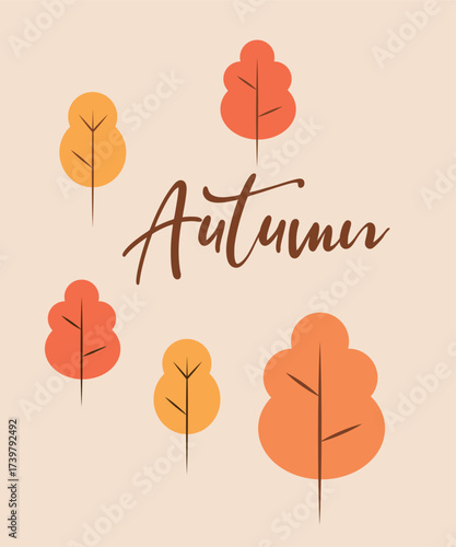 Flat Design Illustration with Hollow at the Branch Ball