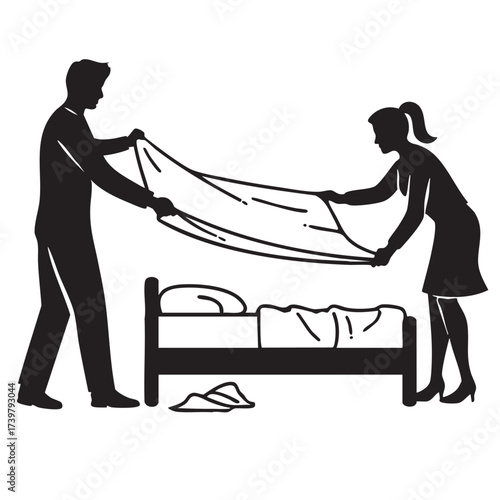 Silhouette of walking man in formal shoes against white backdrop