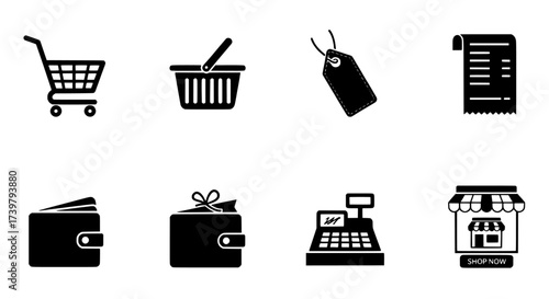E-commerce Symbols Shopping Icons for Online Retail
