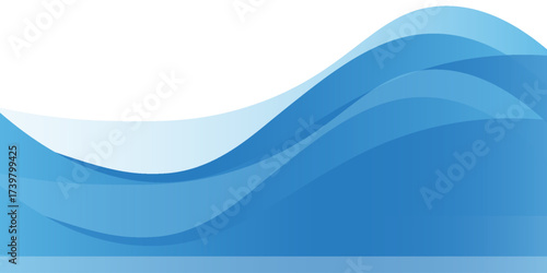 Abstract blue background wave with gradation. modern concept