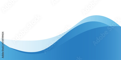 Abstract blue background wave with gradation. modern concept