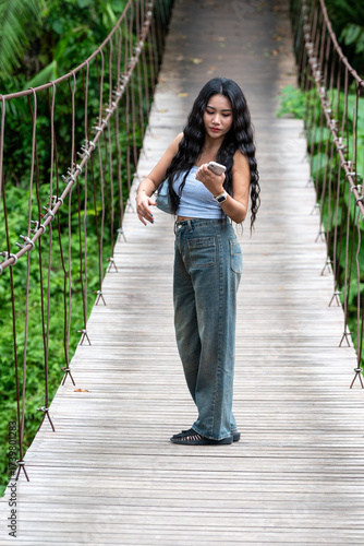 Thai Girl on Holiday at Khao Yai Thailand