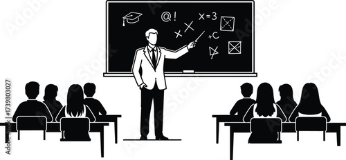 teacher teaching to class 