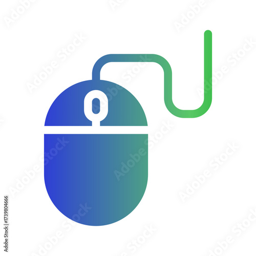 Mouse icon representing pointer, cursor, device, controller, and touchpad from the Corporate Icon Collection (Glyph Gradient Style)
