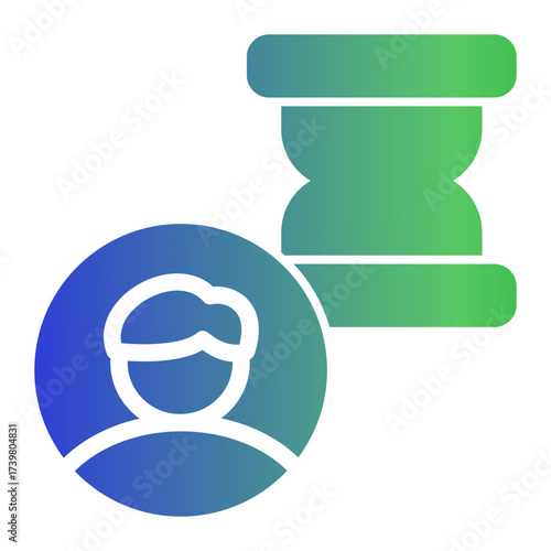 Deadline icon symbolizing due date, timeline, schedule, target, and time management from the Corporate Icon Collection (Glyph Gradient Style)