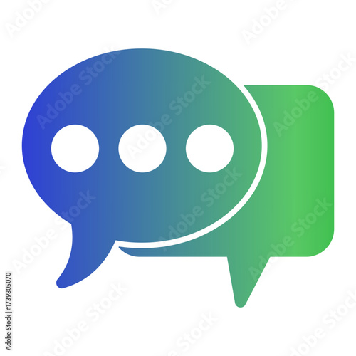 Chat Bubbles icon symbolizing dialogue, conversation, messaging, communication, and discussion from the Corporate Icon Collection (Glyph Gradient Style)