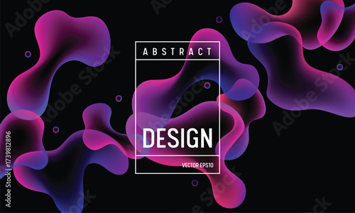 Liquid gradient color Background Design. Fluid Futuristic Minimal Poster or Landing Page. Trendy Vector Illustration in eps10