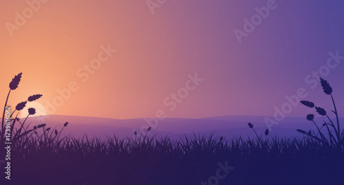 silhouette of grass