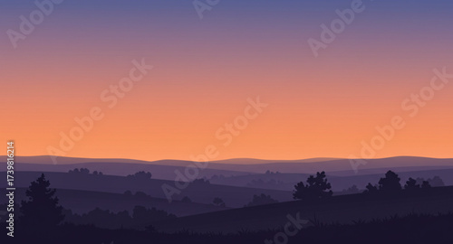 sunset over the mountains