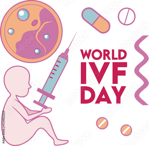 
World IVF day vector illustration EPS file download.
