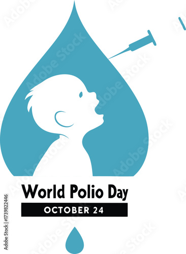 
World polio day vector illustration EPS file download.
