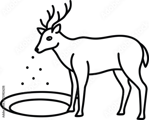 enchanted deer drinking from glowing pond 