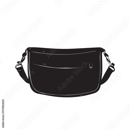 black leather purse