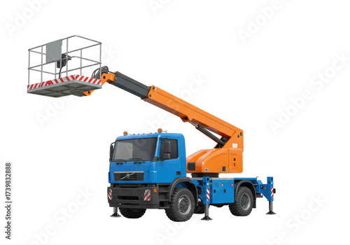 Isolated boom lift truck equipment for construction, industrial access, and maintenance