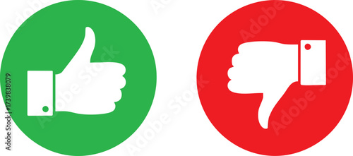 Thumbs up and thumbs down like unlike good bad approval disapproval feedback