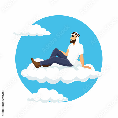 Entspannt auf einer Wolke