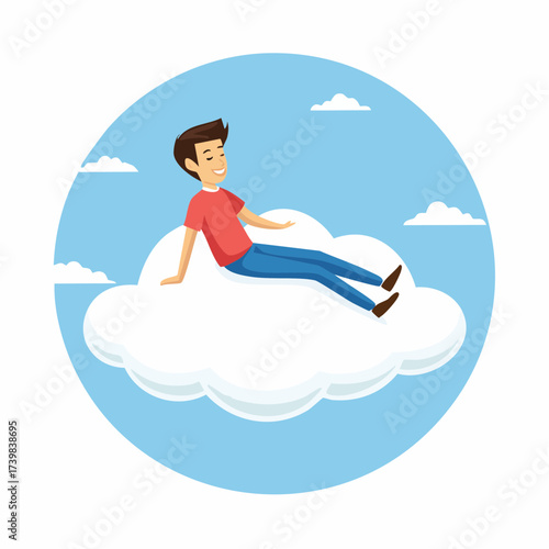 Entspannt auf einer Wolke