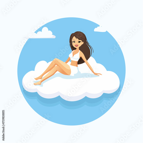 Entspannt auf einer Wolke