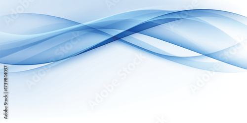 Modern blue wave background design, vector illustration